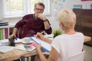 Employee attending IOP program